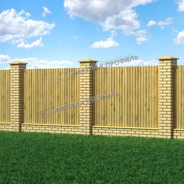 Профлист Металл Профиль C21 0.5 ECOSTEEL® текстурированный Золотой дуб A фото 3