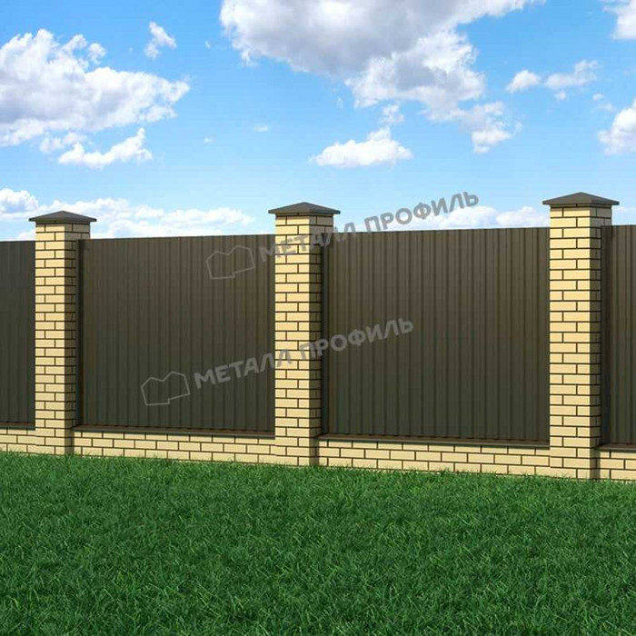 Профлист Металл Профиль МП20 0.45 VikingMP® RR 32 Темно-коричневый B фото 3