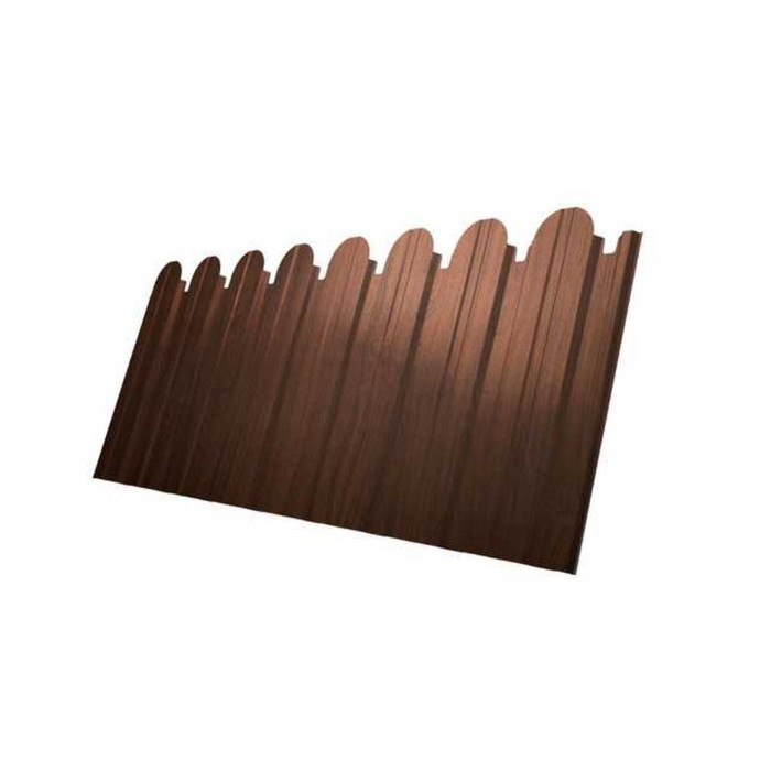 Профлист фигурный Grand Line C8A 0.45 Print Elite Choco wood